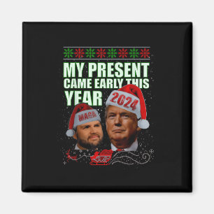 Íman Papai Noel engraçado Trump Natal chegou cedo 47º P