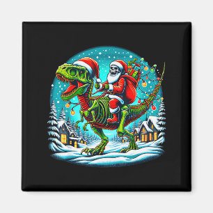 Íman Papai Noel Esqueleto Montando Dinossauro T Rex Nat