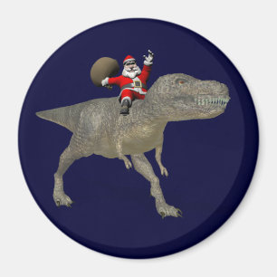 Íman Papai Noel Está Andando Em Trex