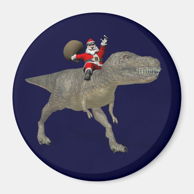Íman Papai Noel Está Andando Em Trex (Frente)