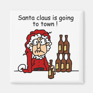 Íman Papai Noel está indo para a cidade