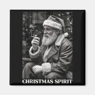 Íman Papai Noel Estilo Retrô Fumando Cigarro Natal
