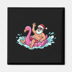 Íman Papai Noel Flamingo Boia Verão Verão Natal Homens