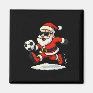 Íman Papai Noel Futebol Esportes Jogando Natal Neve X