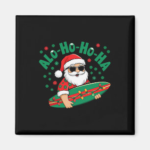 Íman Papai Noel havaiano engraçado Alo-ho-ho-ha surfand