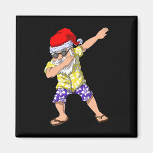 Íman Papai Noel havaiano fazendo Dabbing Natal em julho