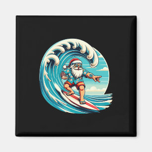 Íman Papai Noel Havaiano Surfando Natal Aloha Trópico