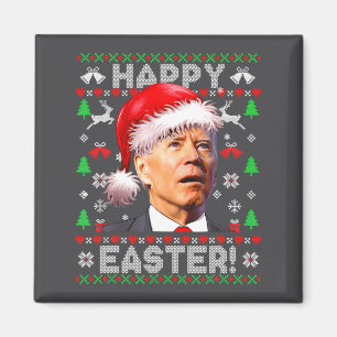 Íman Papai Noel Joe Biden Feliz Páscoa Natal Feio