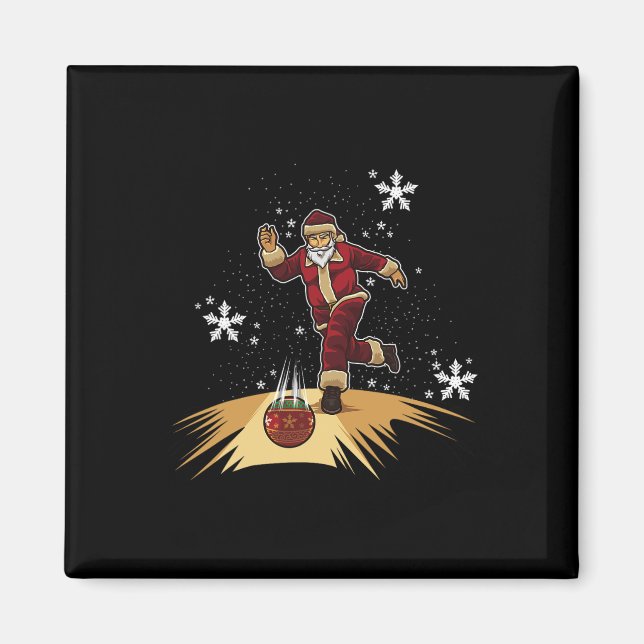 Íman Papai Noel Joga Boliche - Presente Xmas Para Seu A (Frente)