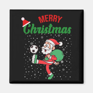 Íman Papai Noel Jogando Futebol Engraçado Natal