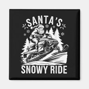 Íman Papai Noel Moto de Neve Andando Motoneve Natal 