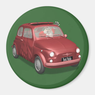 Íman Papai Noel Na Fiat 500