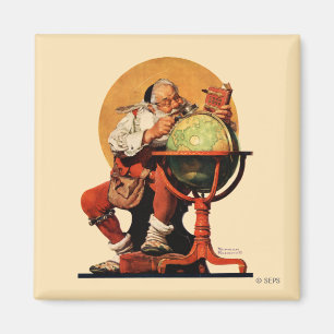 Íman Papai noel no globo