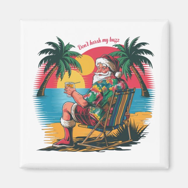 Íman Papai Noel num paraíso tropical (Frente)