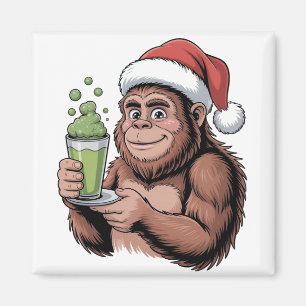 Íman Papai Noel Pé Grande Engraçado Sasquatch Segurando
