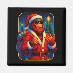 Íman Papai Noel Pé Grande Natal Divertido Xmas Sasquatc