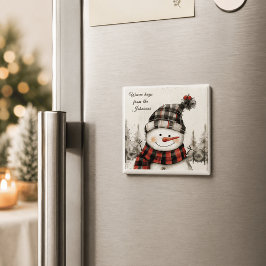 Íman Papai Noel Personalizado Natal com Nome da Família