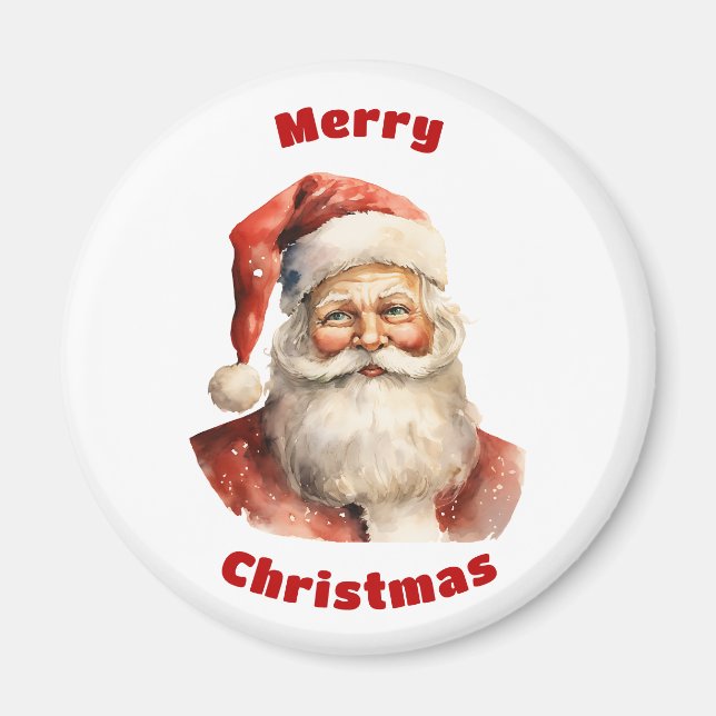 Íman Papai Noel Retro Feliz Natal (Frente)