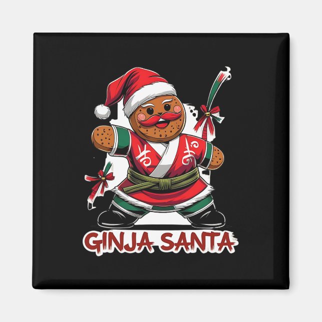Íman Papai Noel Ruivo Ginja Natal Engraçado  (Frente)