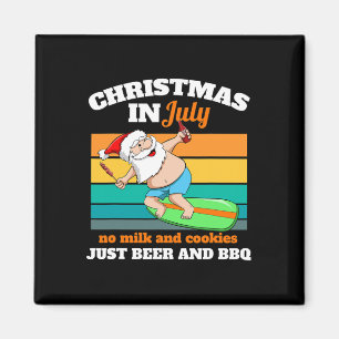 Íman Papai Noel Surfista Cerveja E Churrasco Festa De N