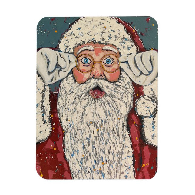 Íman Papai Noel Surpreso (Vertical)