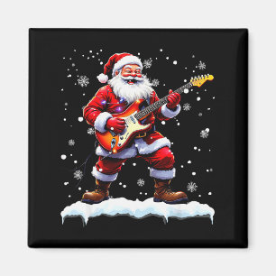 Íman Papai Noel Tocando Guitarra B Música de Natal