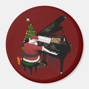 Íman Papai Noel Tocando Piano