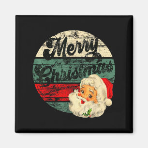 Íman Papai Noel Vintage Feliz Natal Rosto Antigo Estilo