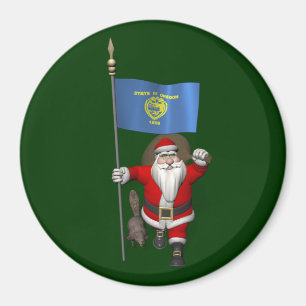 Íman Papai Noel Visitando O Estado Do Castor