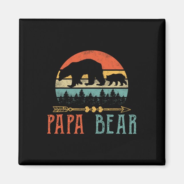 Íman Papai Urso Engraçado Presente do Dia dos Pais para (Frente)