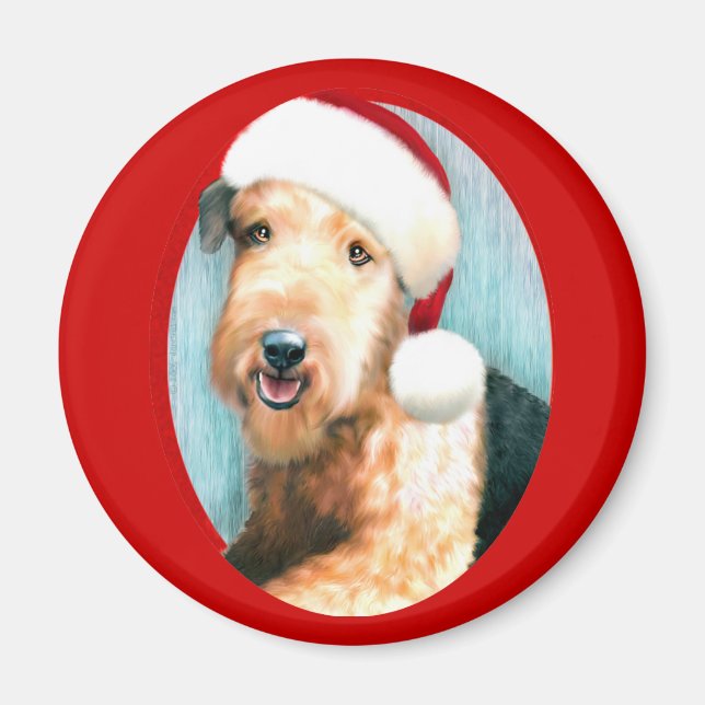 Íman Papais noeis Airedale Terrier (Frente)