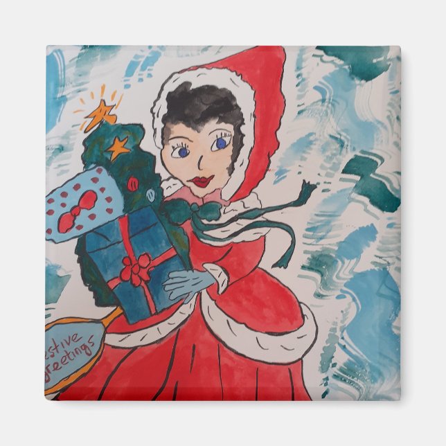 Íman Papais noeis Auxiliares do Magnet de Natal (Frente)