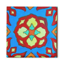 Papais noeis Azulejo Catalina Lotus 2" Magnet