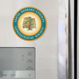 Íman Papais noeis Bárbara Genealogia Society Magnet