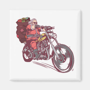 Íman Papais noeis Biker Figurino de Natal para Convite