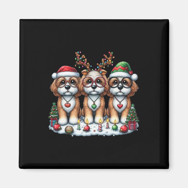 Íman Papais noeis bonitos Reindeer Elf Apoo Mulheres de (Frente)