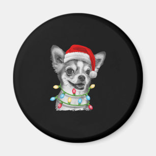 Íman papais noeis chihuahua luzes da árvore de natal