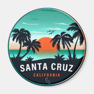 Íman Papais noeis Cruz California Retro Sunset Souvenir