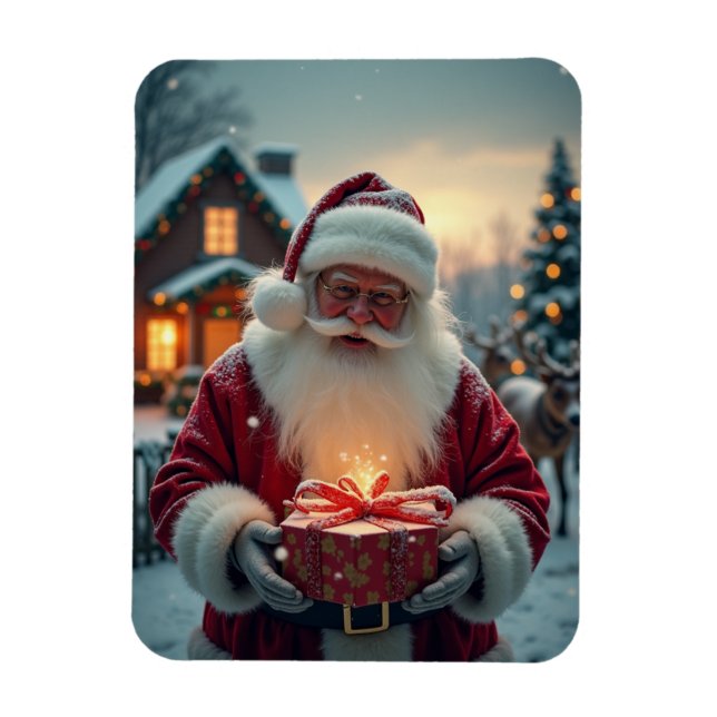 Íman Papais noeis dando presentes de Natal (Vertical)