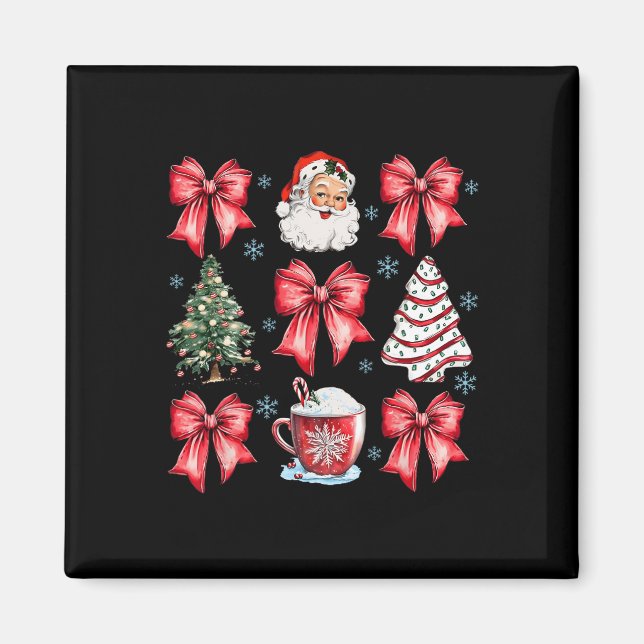 Íman Papais noeis de Arco de coquetel de Natal retrógra (Frente)