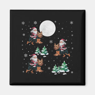 Íman Papais noeis De Árvores Do Xmas Andando Yorkshire