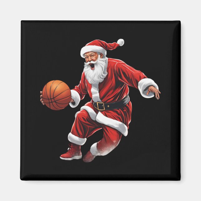 Íman Papais noeis de basquete Slam Dunk Ugly Natal (Frente)
