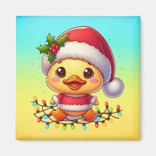 Íman Papais noeis de Cartoon de Pato de Natal Bonito-68