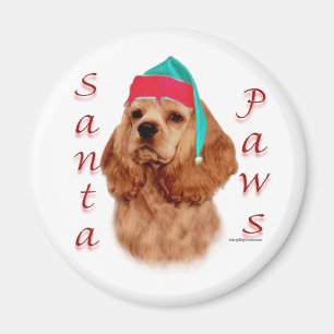 Íman Papais noeis de Cocker Spaniel (vermelho)
