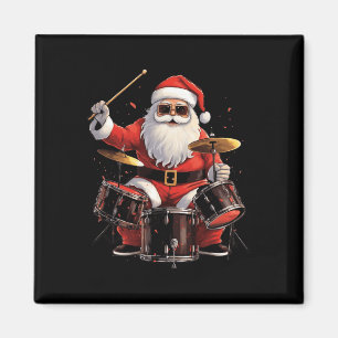 Íman Papais noeis De Drummer Tocando Tambores Engraçado