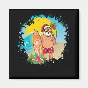 Íman Papais noeis de Natal de julho Surfer de Verão do