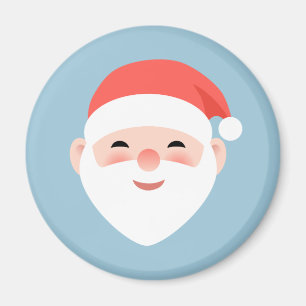 Íman Papais noeis de Natal em Azul Claro