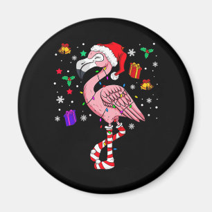 Íman Papais noeis de Natal Flamingo Lover Engraçado Cl