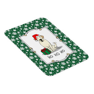 Íman Papais noeis de Natal - Labrador Amarelo - Custa p