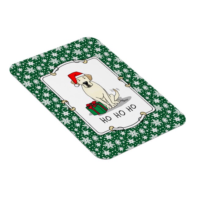 Íman Papais noeis de Natal - Labrador Amarelo - Custa p (Lado Direito)